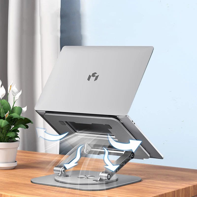 Laptop Stand Aluminum Alloy Desktop Folding Height Lifting Rotating Expanding Support Radiator Gaming Table Office Furniture