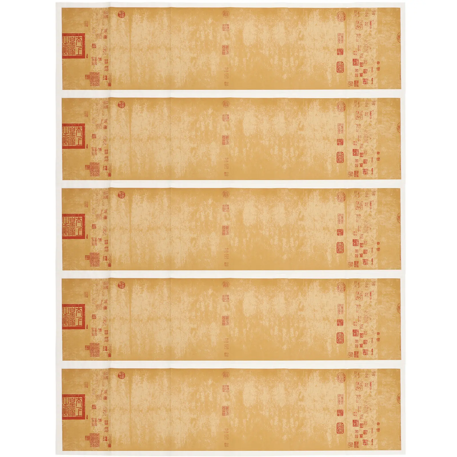 

5 Sheets Authentic Chinese Calligraphy Paper Retro Style Delicate Rice Paper for Writing Painting Crafting Portable Lightweight