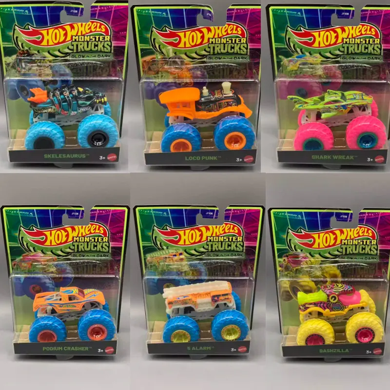 

Hot Wheels Monster Trucks Glow In The Dark Alloy Die Cast Toy Trucks Assorted Styles Collectible Vehicles