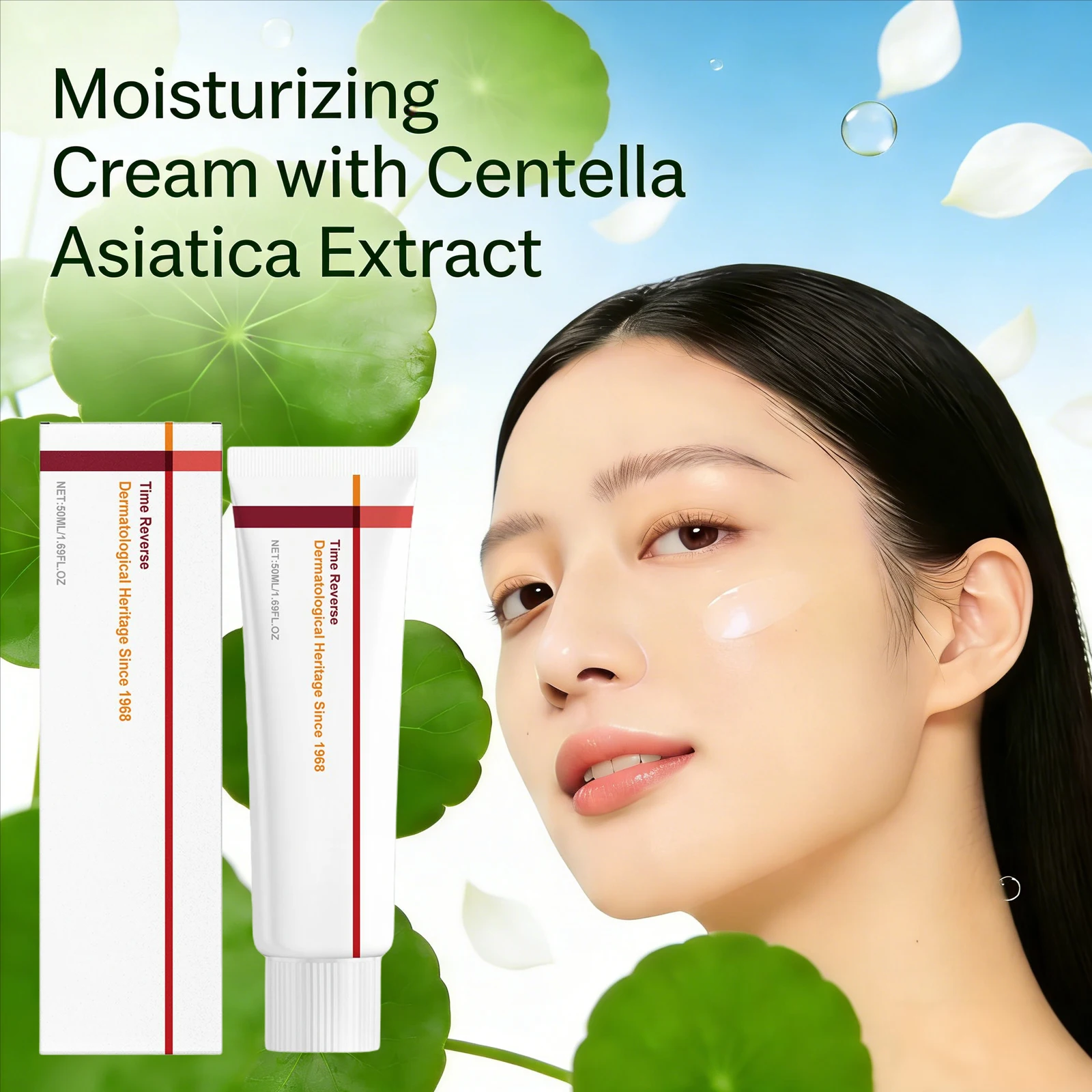 Centella Asiatica Face Cream Firming Lifting Time Reverse Cream Repair Damaged Skin Soothing Nourishing Facial Skin Care Product