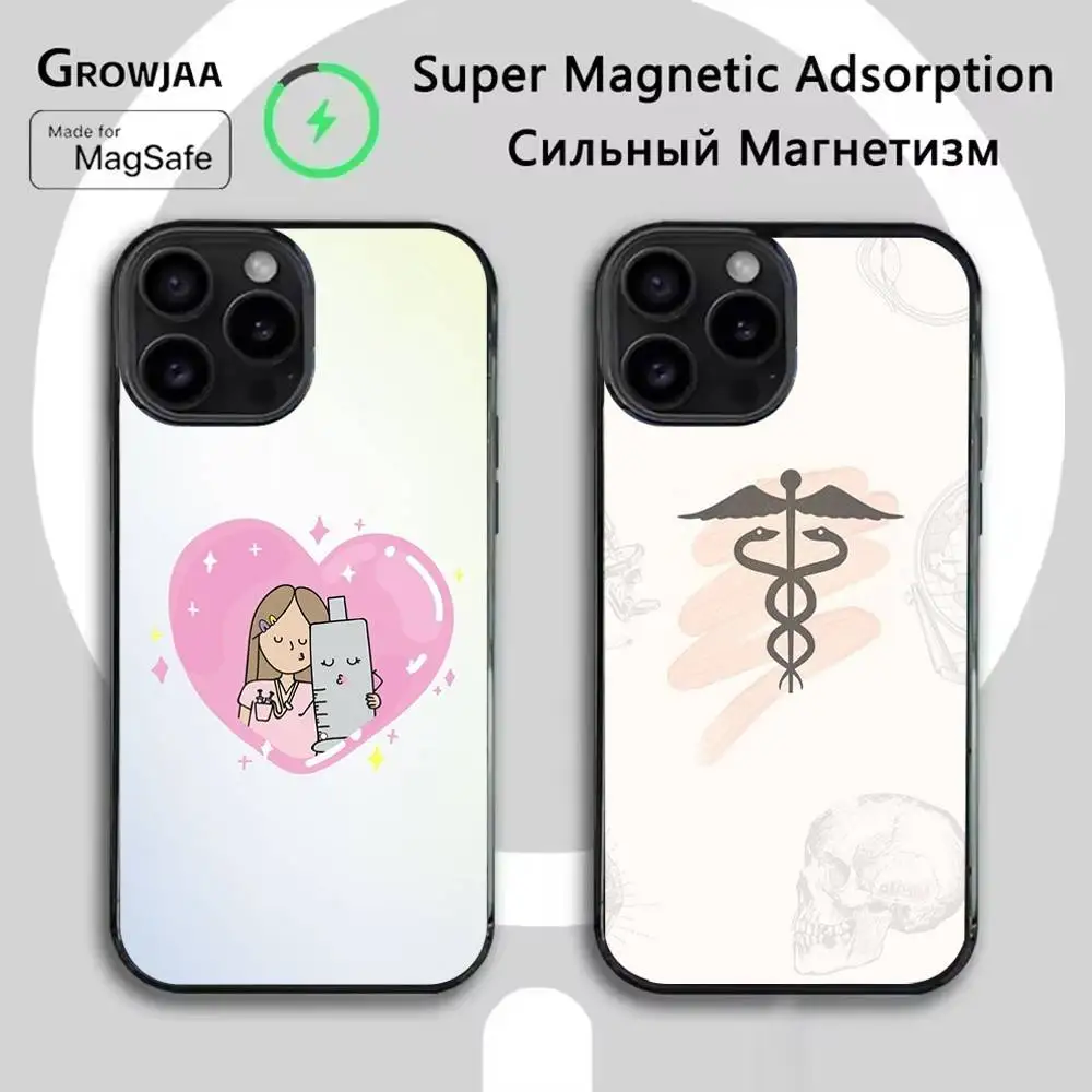 

Nurse Medical Medicine Health Phone Case For iPhone 16e,16,15,14,13,12,11,Plus,Pro,Max,Mini Magsafe Magnetic Wireless Charging