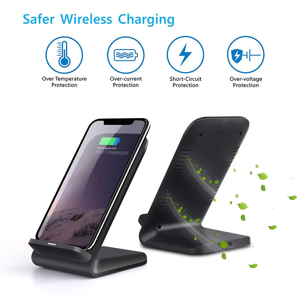Fast Wireless Charger for Samsung S22 S21 Quick Charging Stand For iPhone 14 13 12 11 Pro Max XS XR X 8 Plus Xiaomi 11 - Image 2