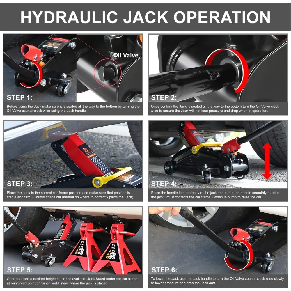2-Ton Hydraulic Car Jack Kit 4