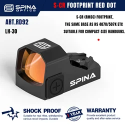 SPINA OPTICS LoneHawk LH-30 Red Dot Sight S-CR RMSc Compact Open Reflex Sight HS 407K/507K G48/43x Mos P365X/XL Pistol