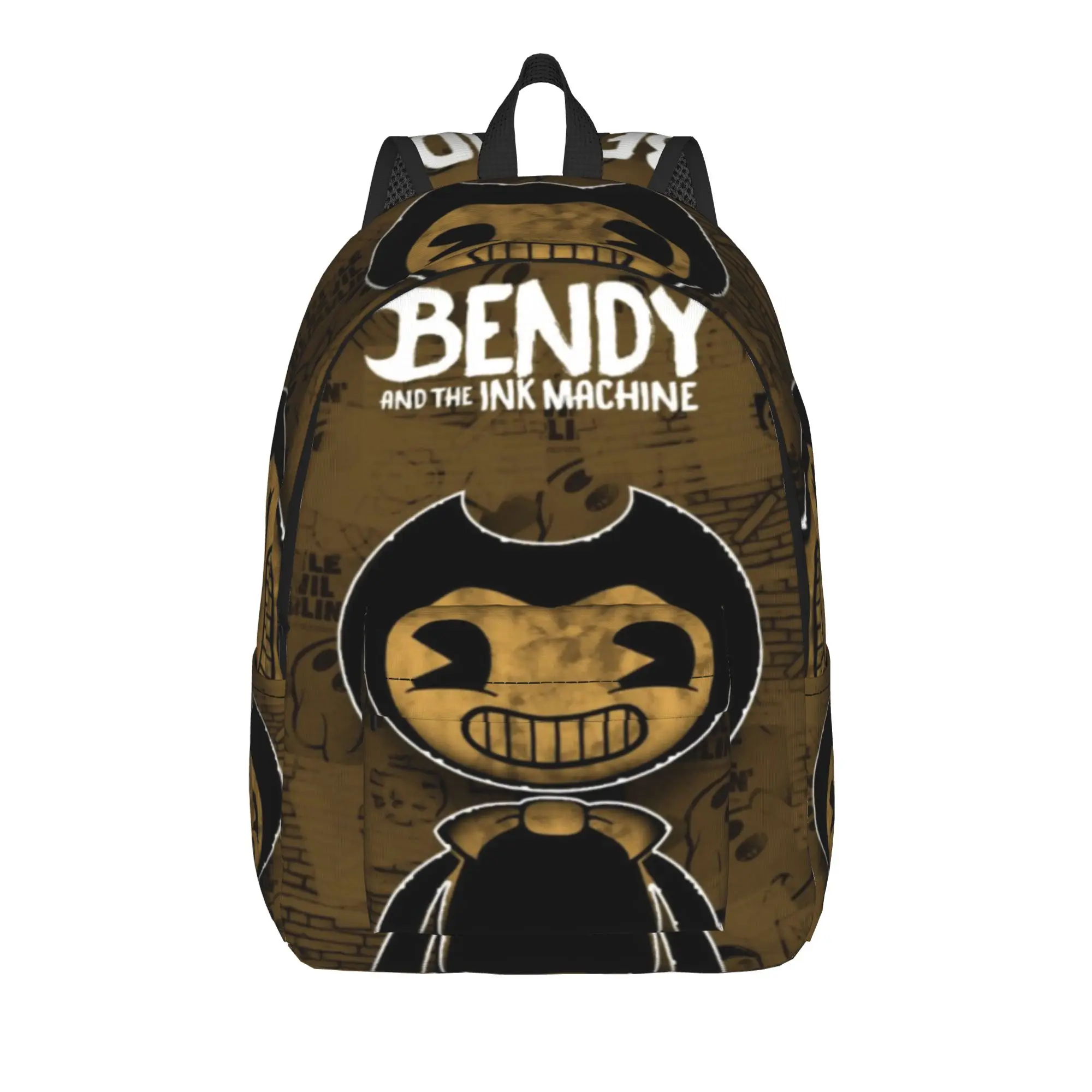 Bendys And The Dark  Teenage Backpack Outdoor High School Work  Daypack for Men Women Laptop Canvas Bags