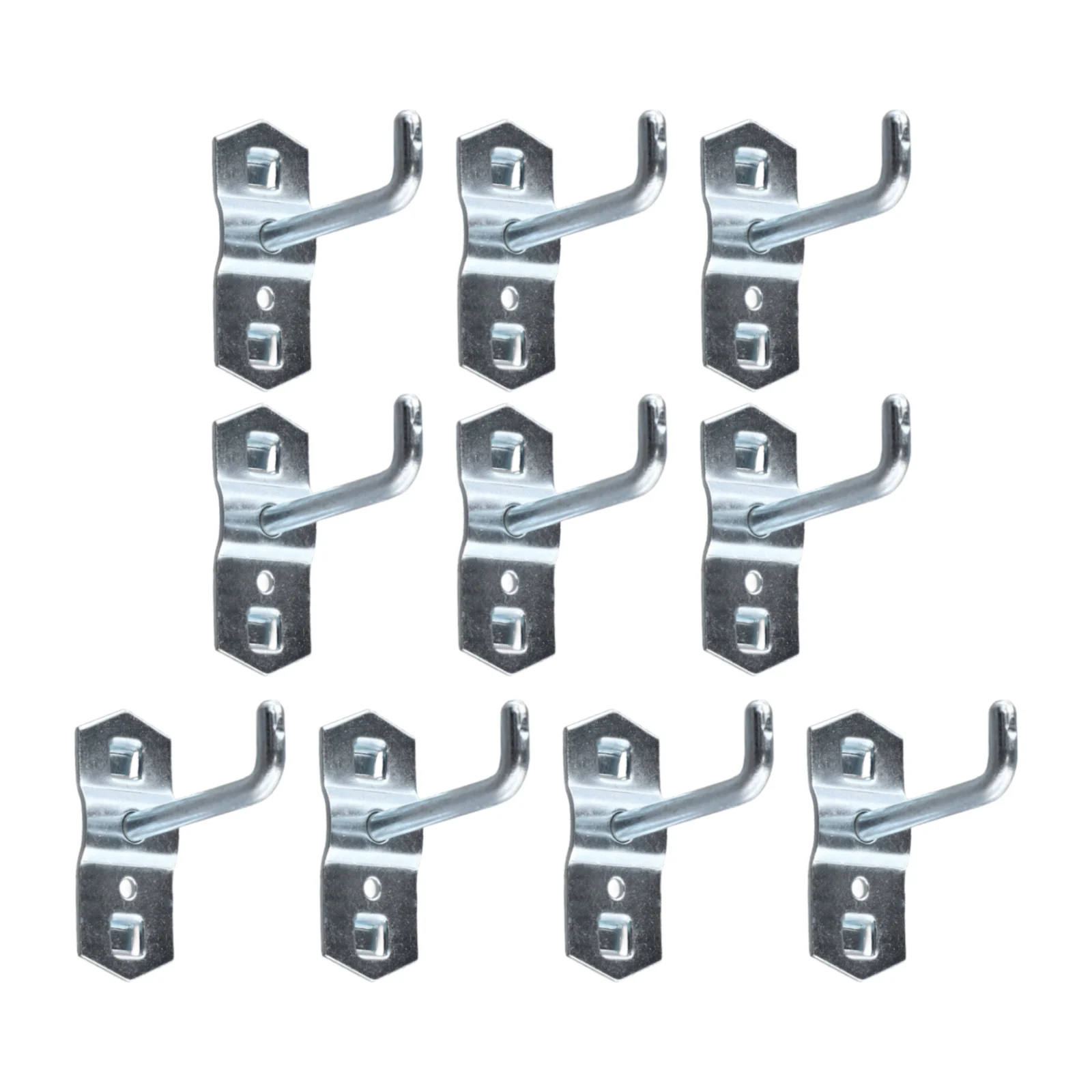 Slanted Hooks 50mm Tool Holder Secure Grip Efficient Storage Sloping Ends Steel Tool Storage Solution 10 Pieces Storage Solution