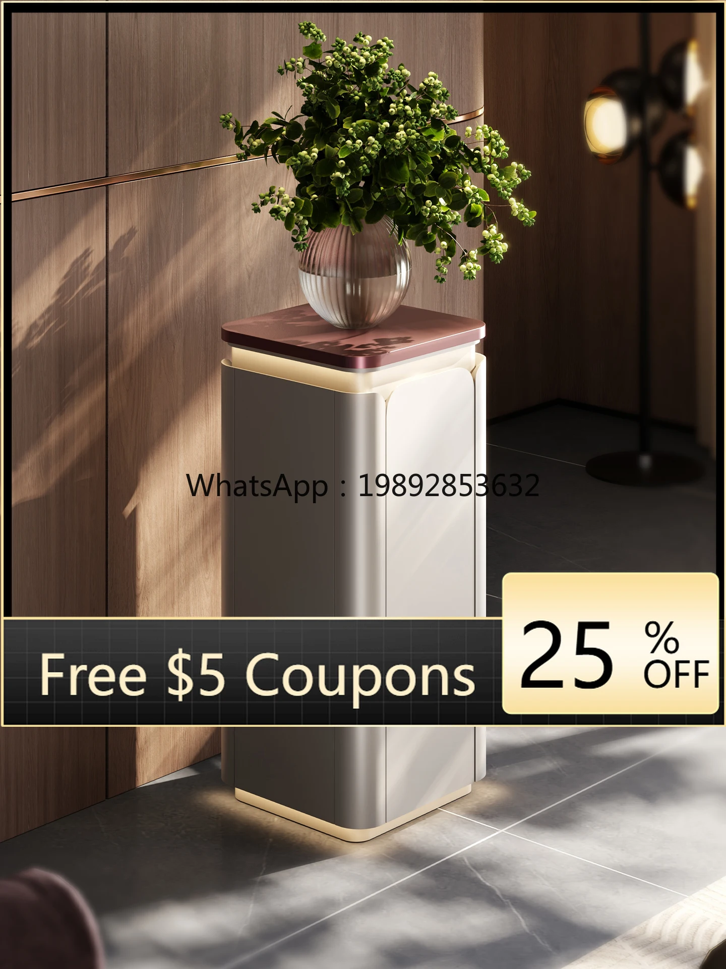 

YFY Full Rock Slab Stand Table Stand Balcony Floor Living Room Flower Pot Home Storage Pot