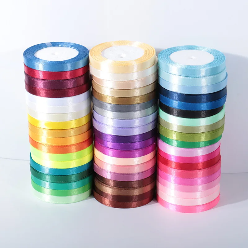 25Yards/Roll Silk Satin Ribbons Wedding Birthday Party Decorative Christmas Belt DIY Crafts 6mm 10mm 15mm 20mm 25mm 40mm 50mm