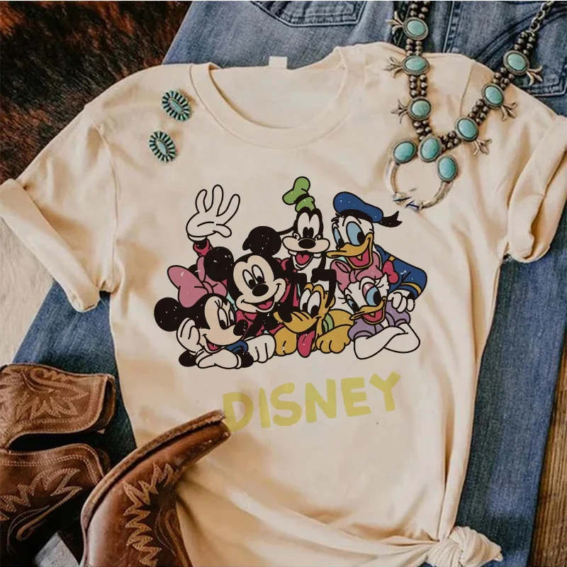 Gothic Mickey Print T-shirts for Women Fashion Minnie Mouse T Shirt Streetwear Female Clothes Kawaii Disney Tshirt #6
