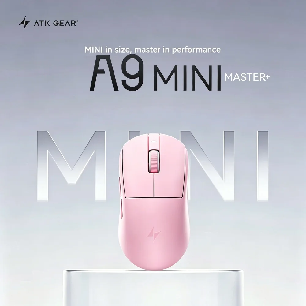 ATK A9 Mini Ultimate Wireless Gaming Mouse PAW3955 Master 8K Polling Rate Lightweight 39g Tri-Mode E-sports Mouse for FPS Gamer