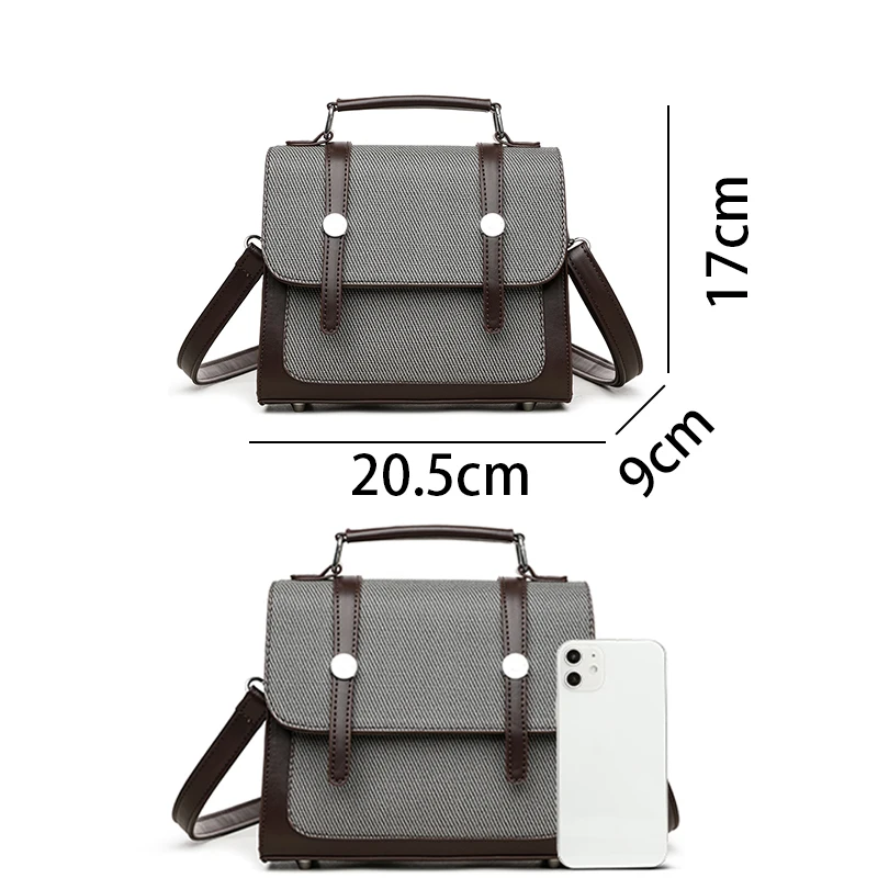 Fashion Retro Color Blocking Small Square Bags for Women Hand Designer Luxury Brand Crossbody Bag PU Leather Shoulder Bag Purse