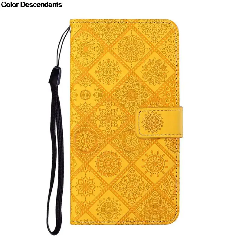 New For Coque Samsung Galaxy M02 Funda Leather Wallet Flip Case For Samsung M 02 02S 12 S M02S M12 Lattice Flower Phone Cover