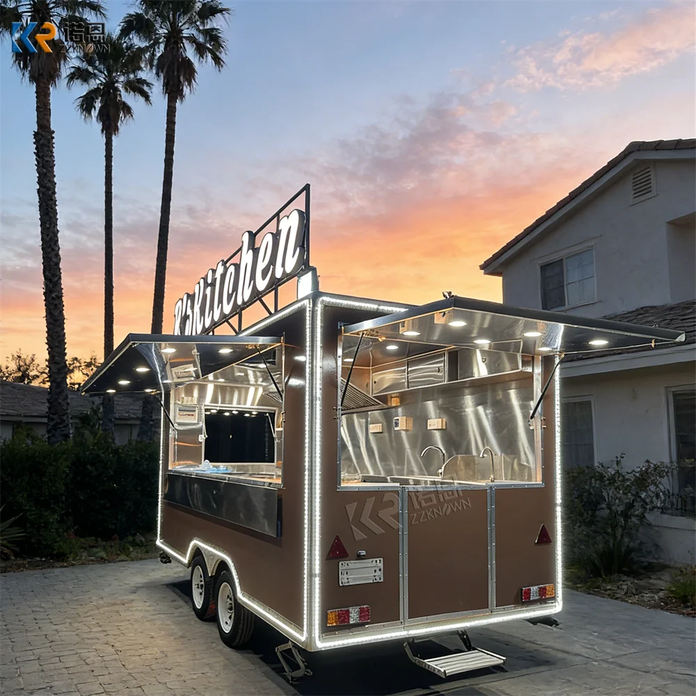 

Concession Pizza Catering Trailer Street Fast Food Truck Hot Dog BBQ Trailer Food Truck Trailer Fully Equipped Restaurant
