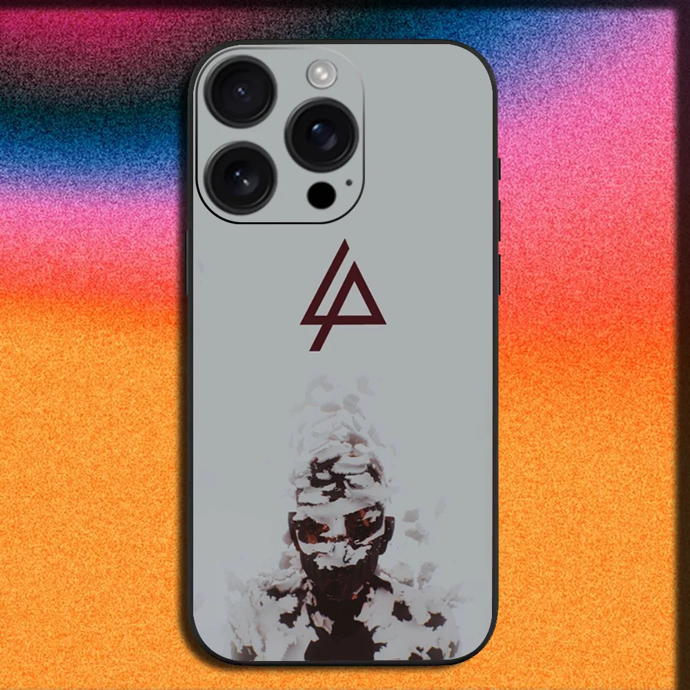 حافظة هاتف Singer Band L-Linkin P-Park لهاتف iPhone 16,15,14,13,12,11,Pro,XS,Max,XR,Plus,SE,Mini غطاء أسود ناعم