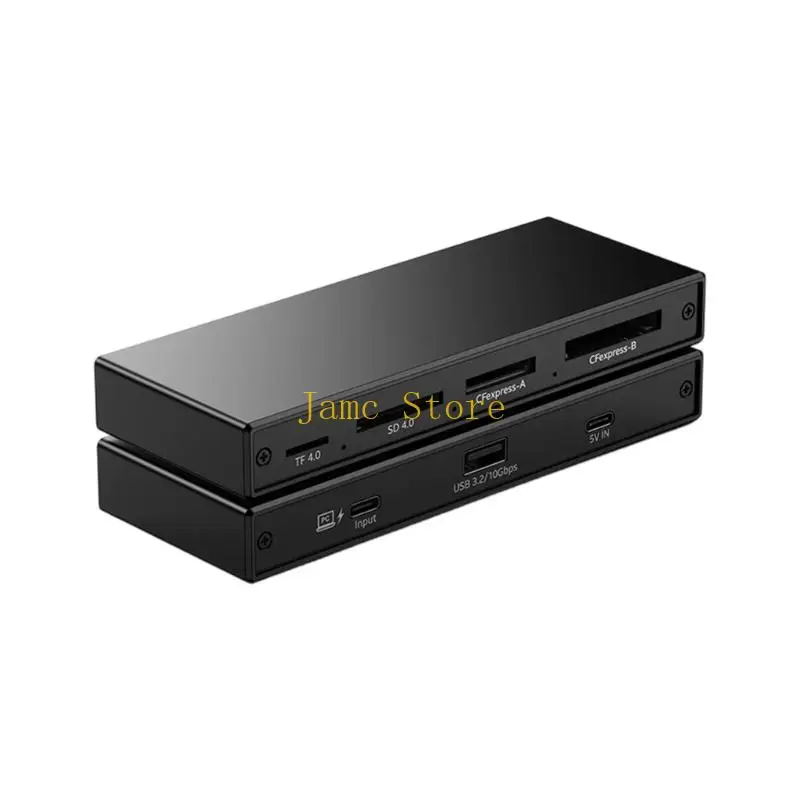 LX0B Aluminum Builts Card Reader for Fast Speed CFe and SD4.0 TF Memory Cards