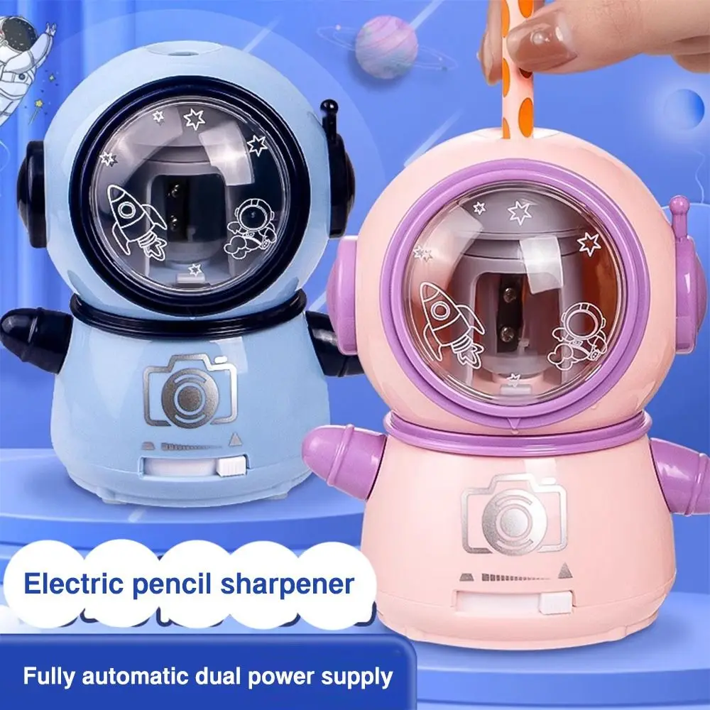 

Automatically Enters Lead Electric Pencil Sharpener Anti Sticking Lead Astronaut/Panda Design Pencil Sharping Tool