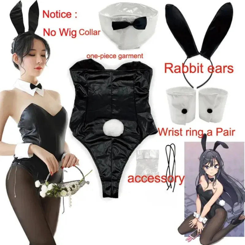 

Sakurajima Mai Bunny Girl Cosplay Costume Halloween Adult Woman Senior Sister Cosplay Wig Clothes