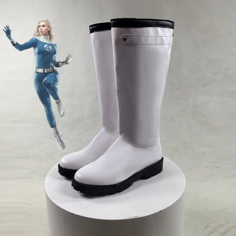 

Fantastic Four Invisible Woman Cosplay Shoes Cos Superhero Boots Halloween Carnival Party Prop HERO Cos