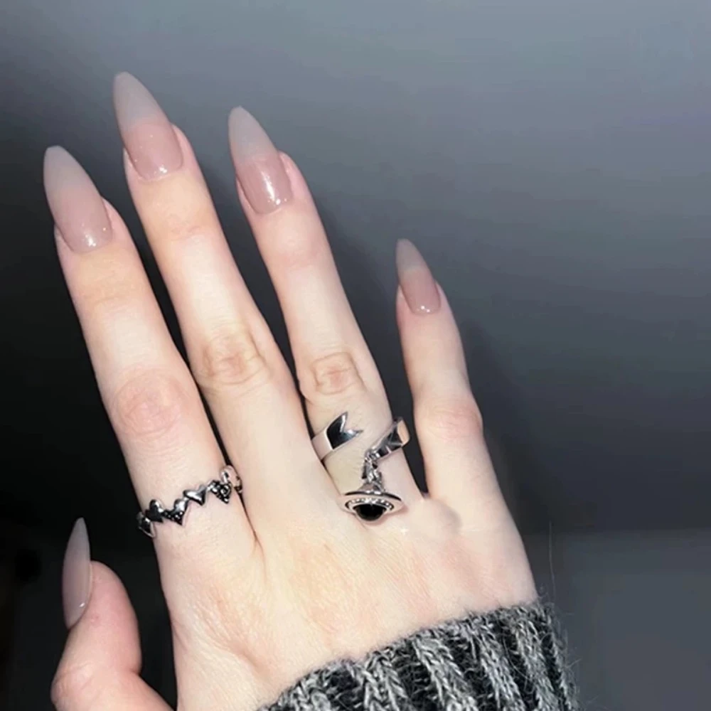 2025 جديد S925 خاتم زحل ثلاثي الأبعاد من الفضة النقية مع نمط الشرير الأوروبي والأمريكي #2