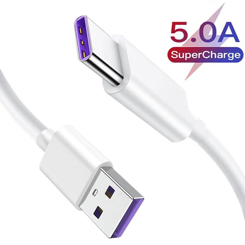 5A USB Type C Cable Fast Charging Mobile Phone Charger Synchronous USB 3.1 Data Transmission Wire For Samsung Huawei Xiaomi