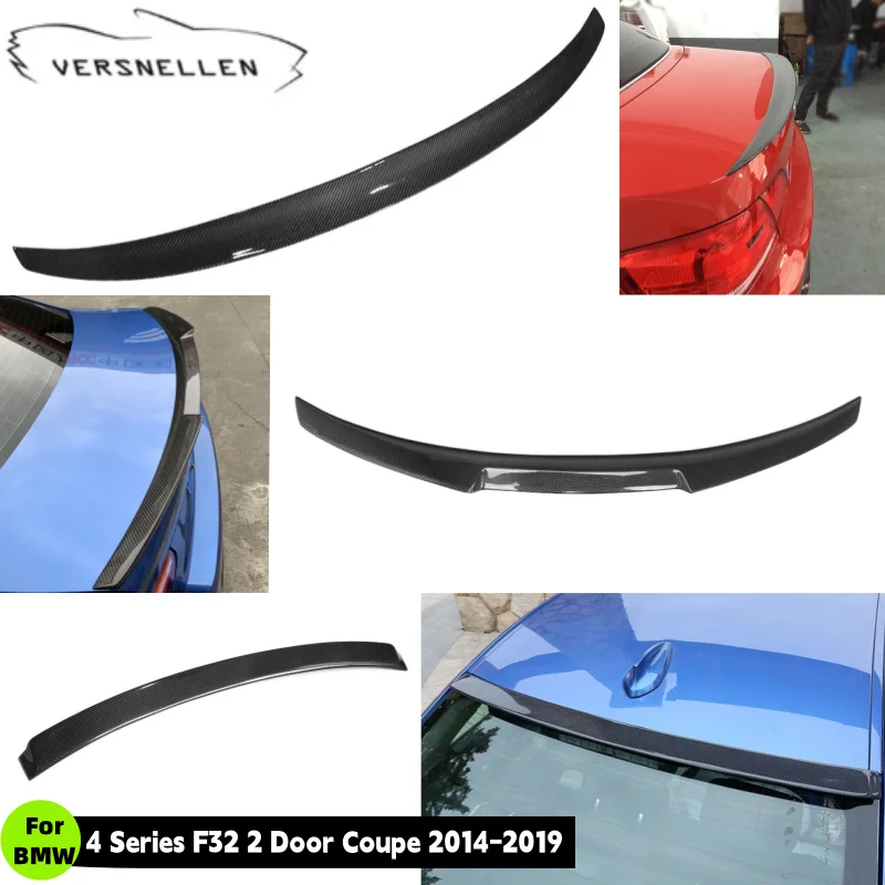 For BMW 4 Series F32 2 Door Coupe 2014-2019 Carbon Fiber Rear Bumper Lip Trunk Spoiler M4 Style Wing Tail Kit Rear Spoiler Wing