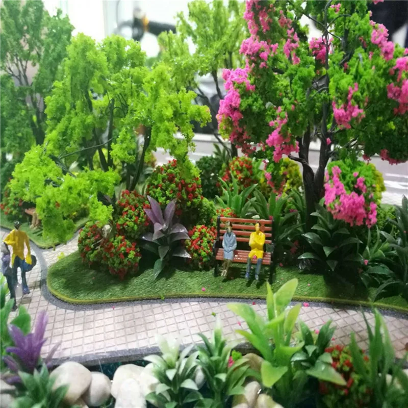 30Pcs Model Train HO N O Scale 1:150 Bench Chair Model Settee Street Park Layout Plastic Crafts,Garden/Railway Layout