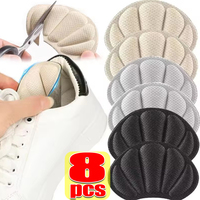 1/4 Pairs Sport Shoe Insoles Adjustable Size Cushioned Heel Pad Supportive Orthotic Insert for Running Walking Comfort