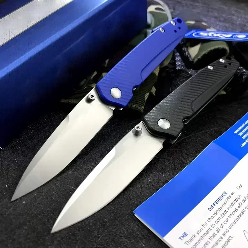 BM 485 Valet Pocket Folding Knife D2 Blade Carbon Fibre Handles Tactical Survival Hunting Knives Camping Flipper Clip EDC Tools