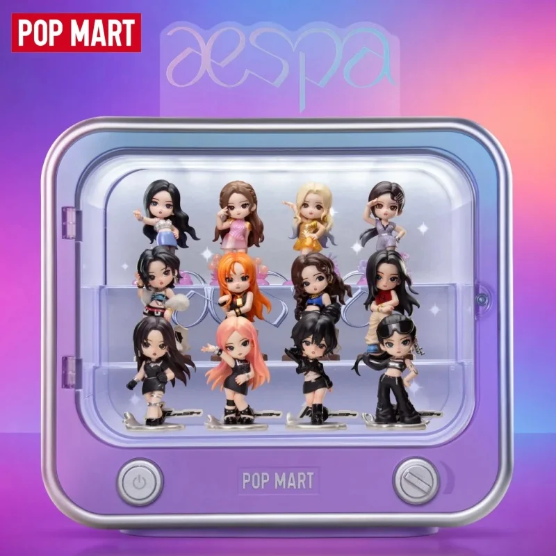 POP MART Новая распродажа: серия фигурок Aespa Memorable Picks в слепых коробках, милая коллекционная модная игрушка-украшение, подарок на день рождения для фанатов.