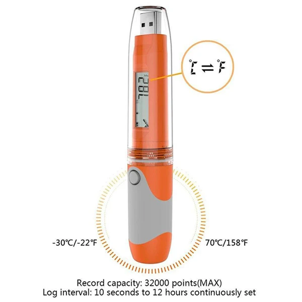 

RC-51H Цифровой регистратор данных о температуре и влажности USB-связь Промышленное использование Батарея Датчик температуры Гигрометр