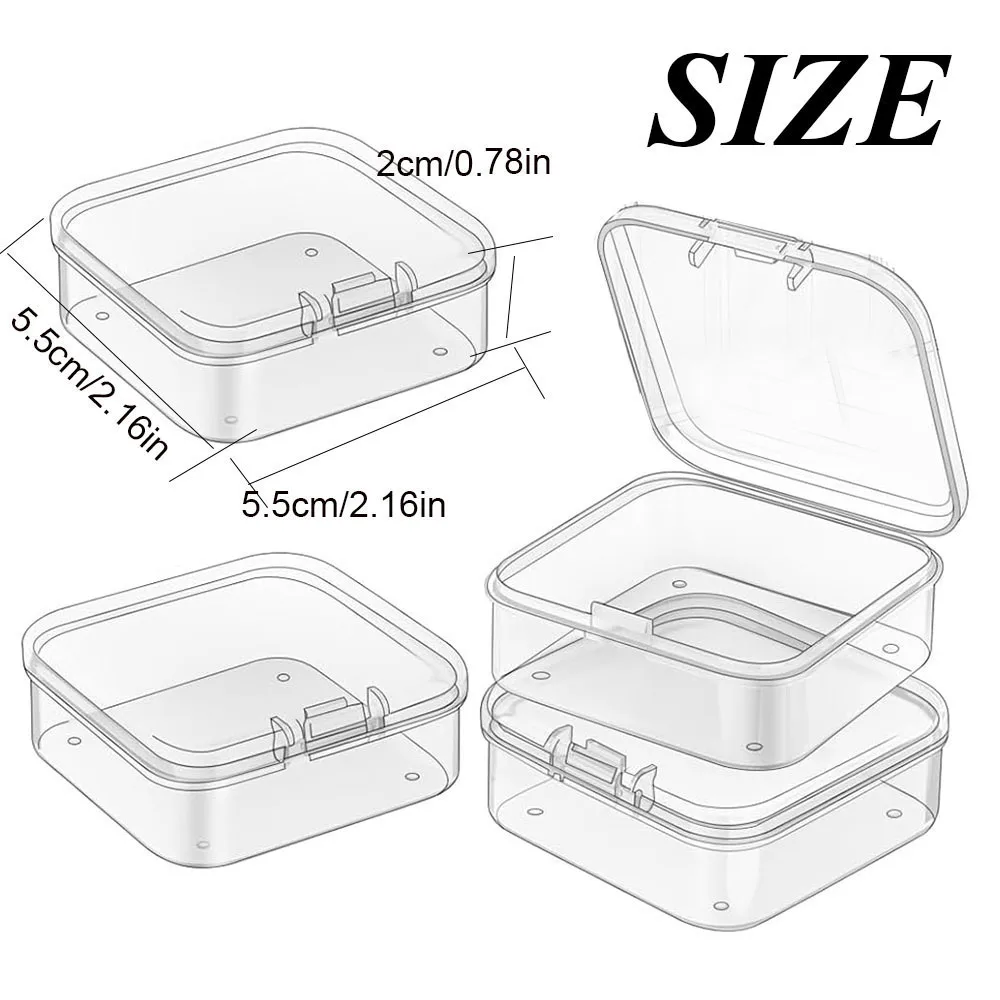 Clear Plastic Boxes for Small Items and Jewelry Storage