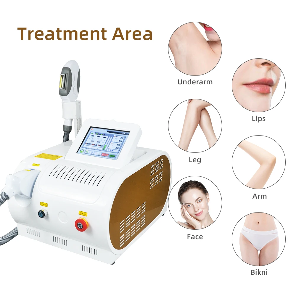 Machine d'épilation IPL OPT E-Light, traitement de l'acné, application d'épilation vasculaire, rajeunissement de la peau, équipement de beauté anti-âge