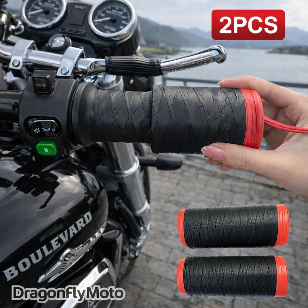 Motorcycle Silicone Handlebar Cover For Suzuki Boulevard M109R 109R M109 Self Shrinking Non-Slip Motorcycles Grip Covers Sleeve