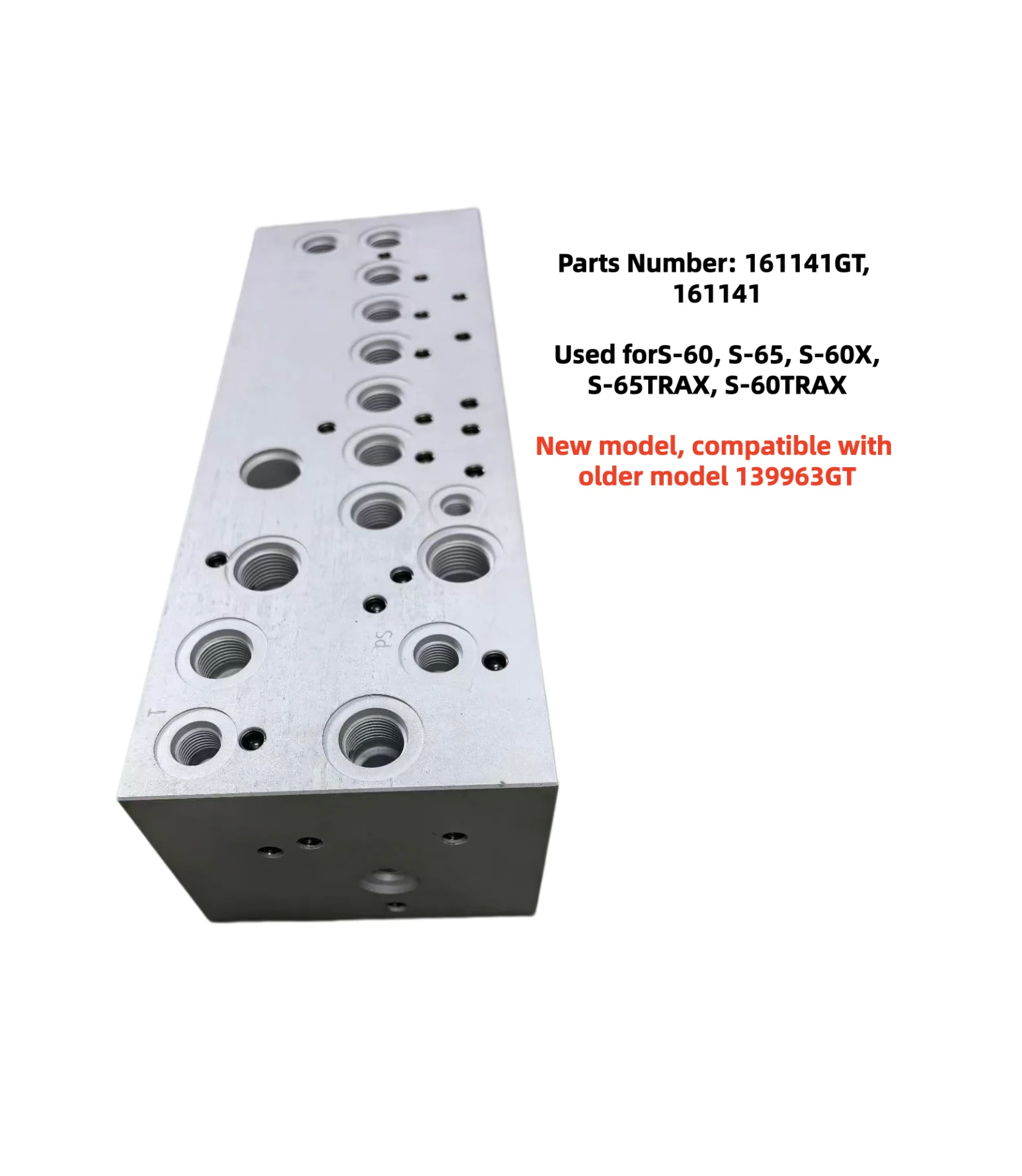 161141GT 161141 Genie Function Manifold for Genie Telescopic Boom Lift S-60 S-65（Main valve body only, solenoid valve not includ