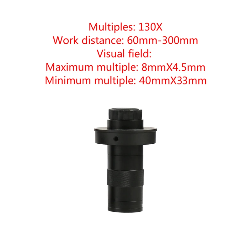 120X 130X 200X 300X 500X PCB Soldering Repair Adjustable Monocular Zoom CS C mount Lens For HDMI VGA USB Video Microscope Camera