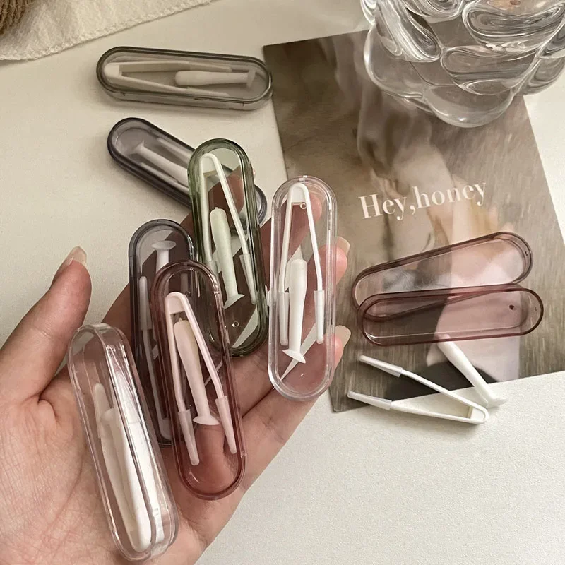 Nieuwe transparante contactlensinbrenger-verwijderaarset Veelkleurige contactlenzen Pincet en zuigstok voor speciaal klemgereedschap