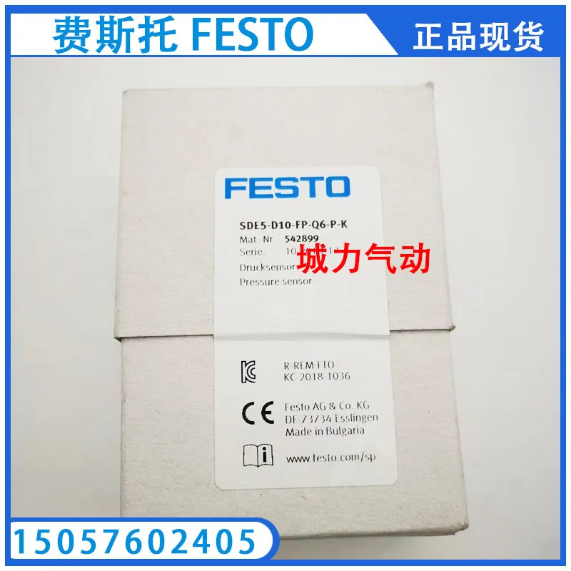 

Festo FESTO Pressure Sensor SDE5-D10-FP-Q6-P-K 542899 Genuine Stock