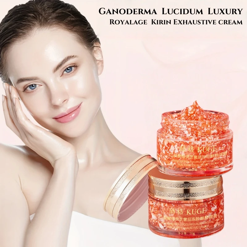 

50g Bifid Yeast and Ganoderma Lucidum Luxury Anti-Aging Cream, Containing Precious Black Ganoderma Lucidum Essence, Nourishes for Natural Beauty, Creates a Radiant and Smooth Skin Texture, Moisturizes the Skin, Anti-Wrinkle and Lightens Lines, Provides De