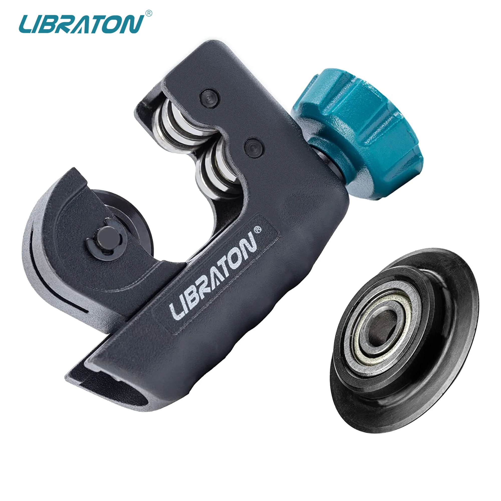 LIBRATON Mini Tubing Cutter 4.5mm to 28mm, Copper Tube Cutter with Replacement Blade for Aluminum, Thin Stainless Steel Pipe