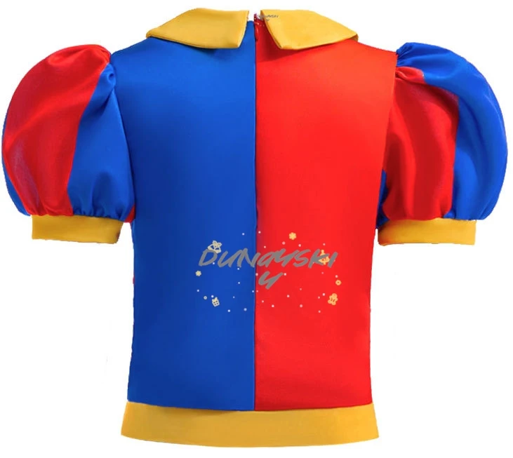 The Amazing Pomni Kinder Cosplay Kostüm Mädchen Prinzessin Digital Top + Tutu Rock + Tasche Kinder Halloween Karneval Sommerkleid