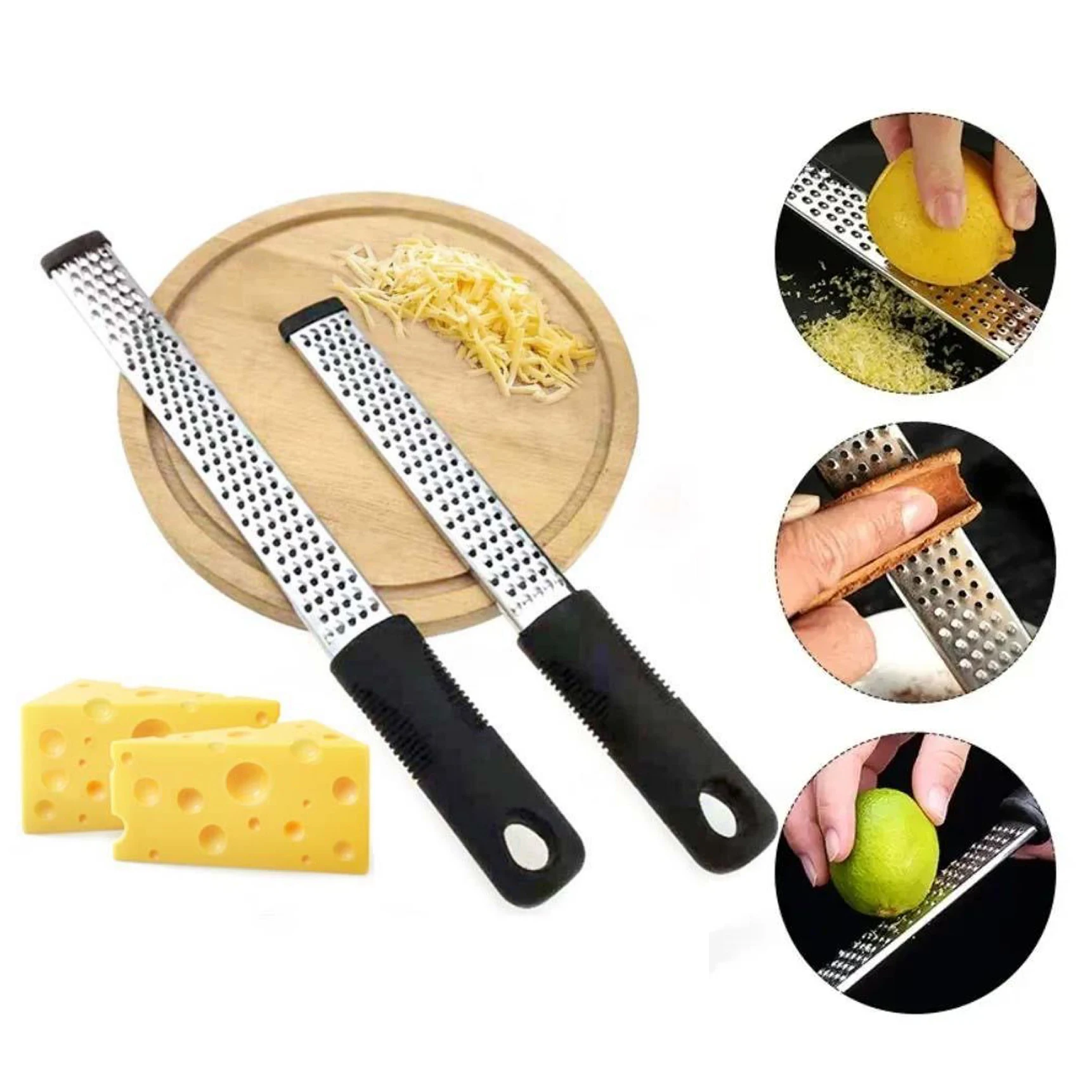 

High Quality Stainless Steel Peel Lemon Cheese Vegetable Manual Grater Peeler Sharp Blade Choppable Cheese Kitchen Tools