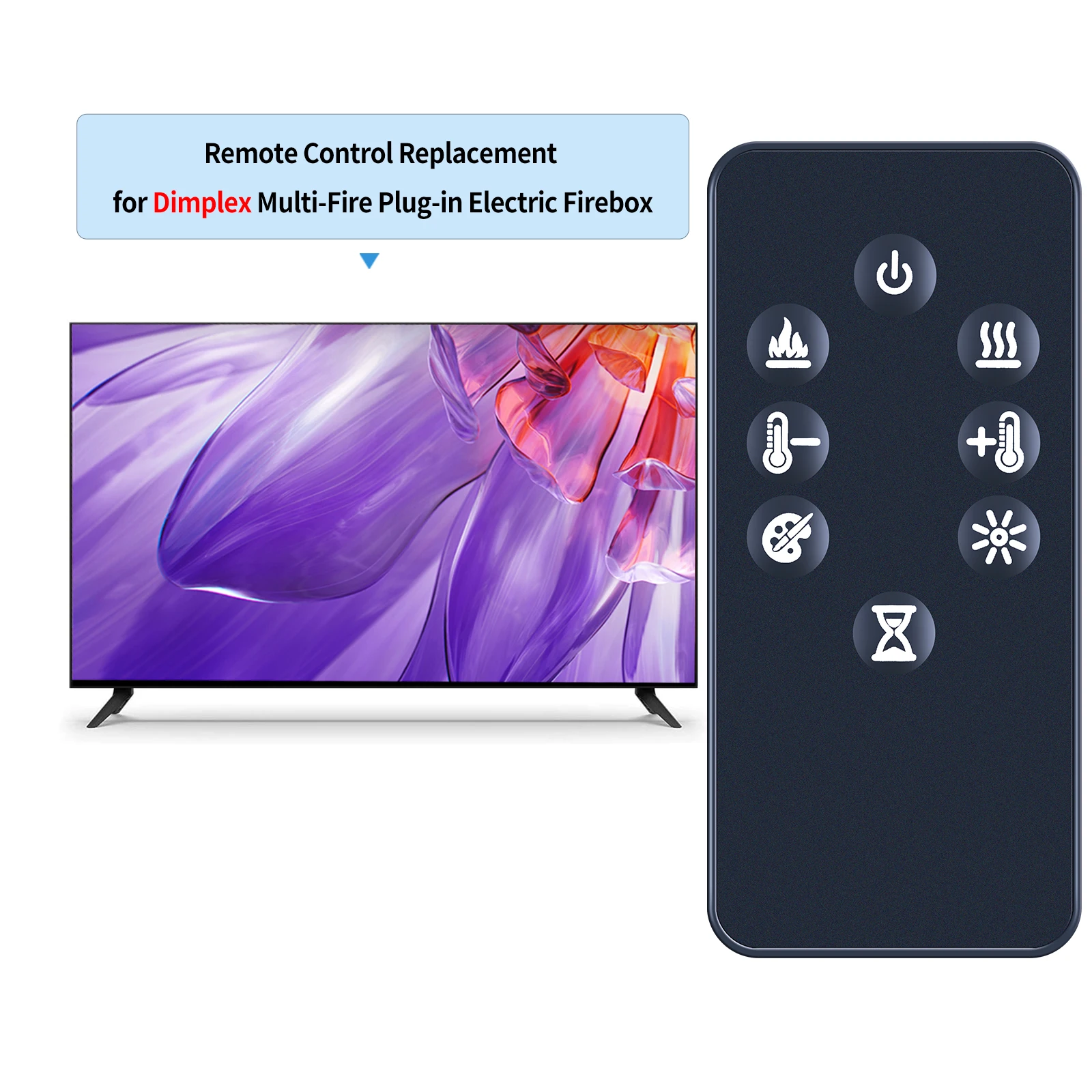 Remote Control For Dimplex 6913840259 6913840559 6909970259 XHD28G 6909970559 3D Wall Mount Electric Firebox Fireplace Heater