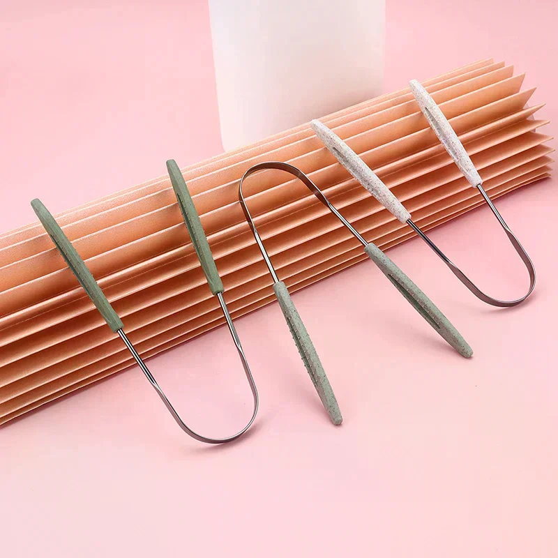 Tongue Scraper Metal - 1 piece of oral hygiene U-shaped