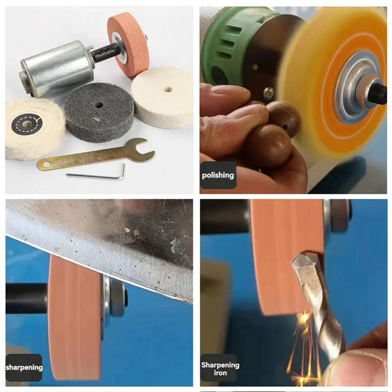 AB08-3 Sets Of Grinding Wheel Connection Shaft For 775 Motor Polishing And Grinding Rods
