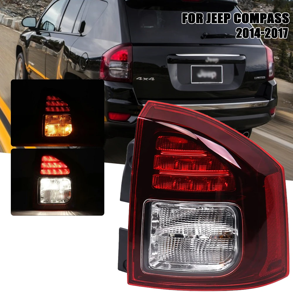 

LED Rear Tail Light For Jeep Compass 2014 2015 2016 2017 Car Signal Brake Lamp Bumper Warning Light