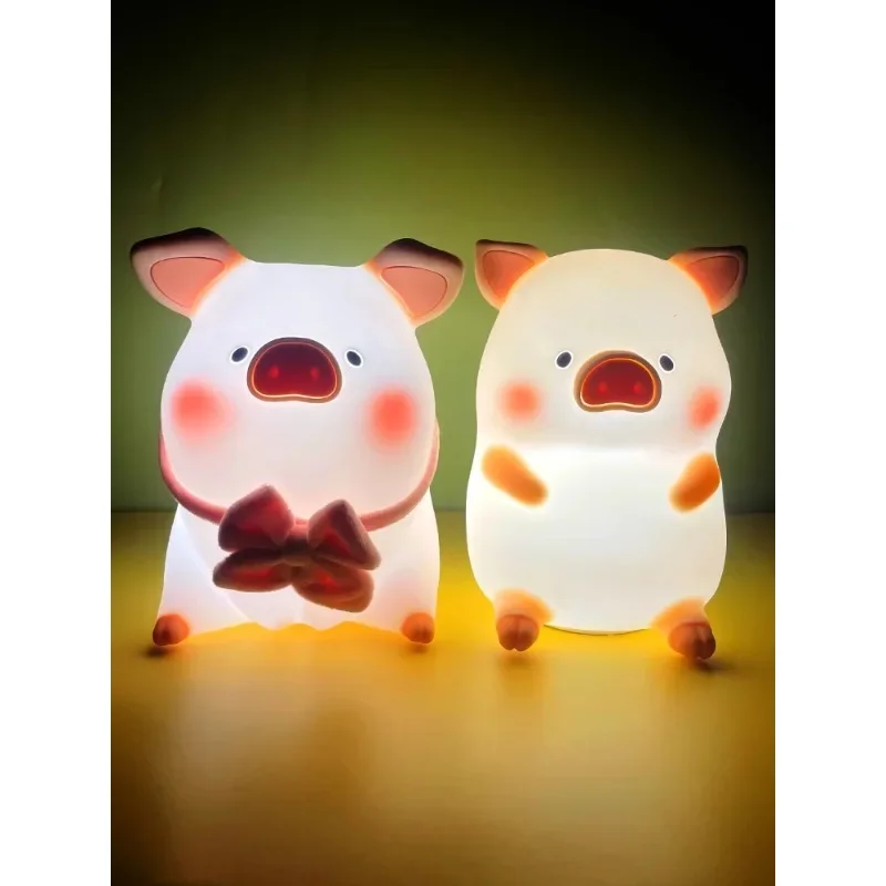 Lulu Pig Pat Lamp Around Pig Pig Sleep Night Light Silicone Can Pinch Sleep Companion Gift