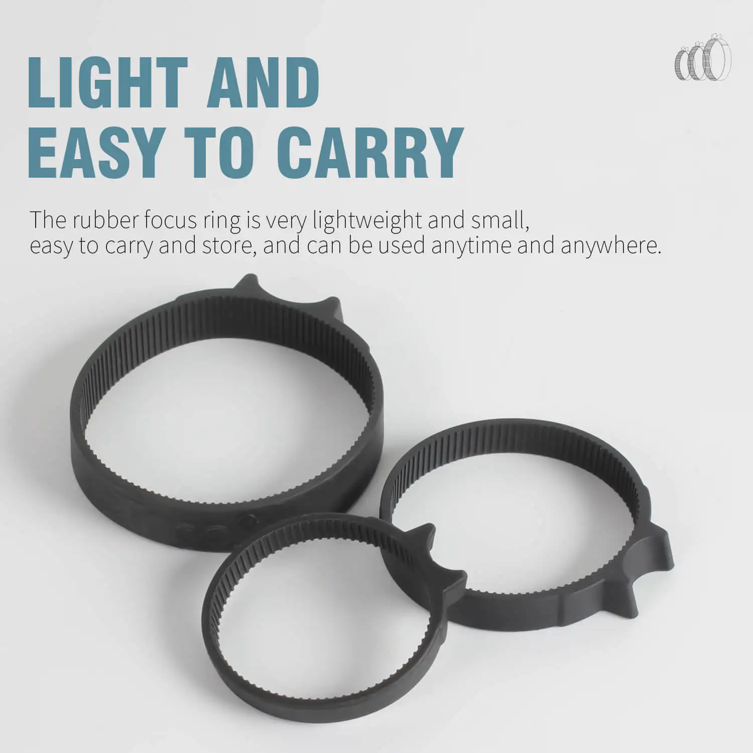 eTone 360-Rotation Following Focus Gear Ring Lens Focus Tab SLR DSLR Lens Accessories