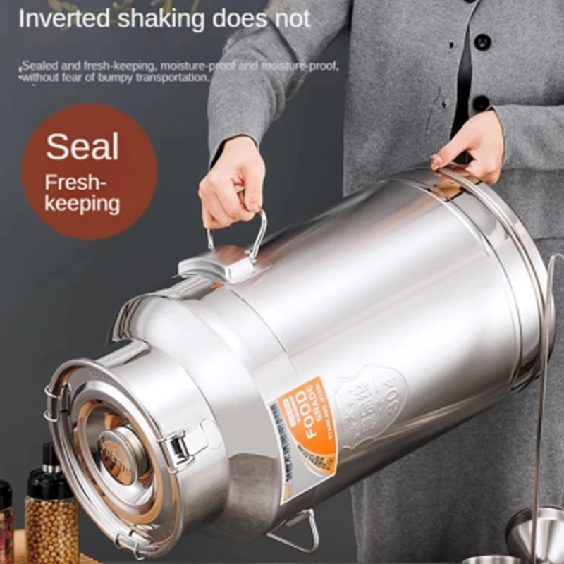 

304 Stainless Steel Sealed Barrel Wine Transport Barrel Oil Barrel with Tap Fermentation