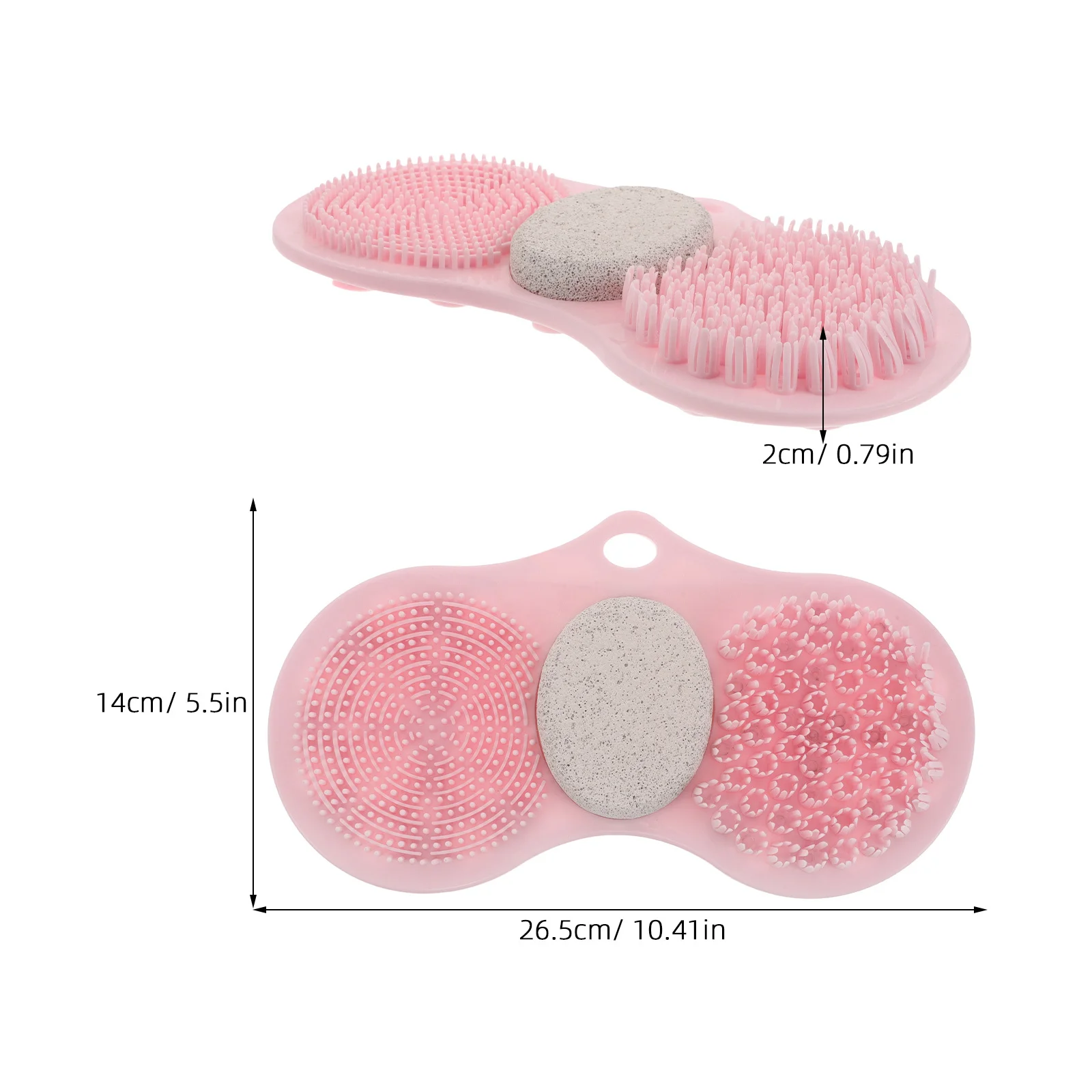Douche Voet Scrubber Mat Antislip Zuignappen Puimsteen Voor Eelt Dode Huid Verwijderen Badkamer Bad Voeten Schoonmaken Tool