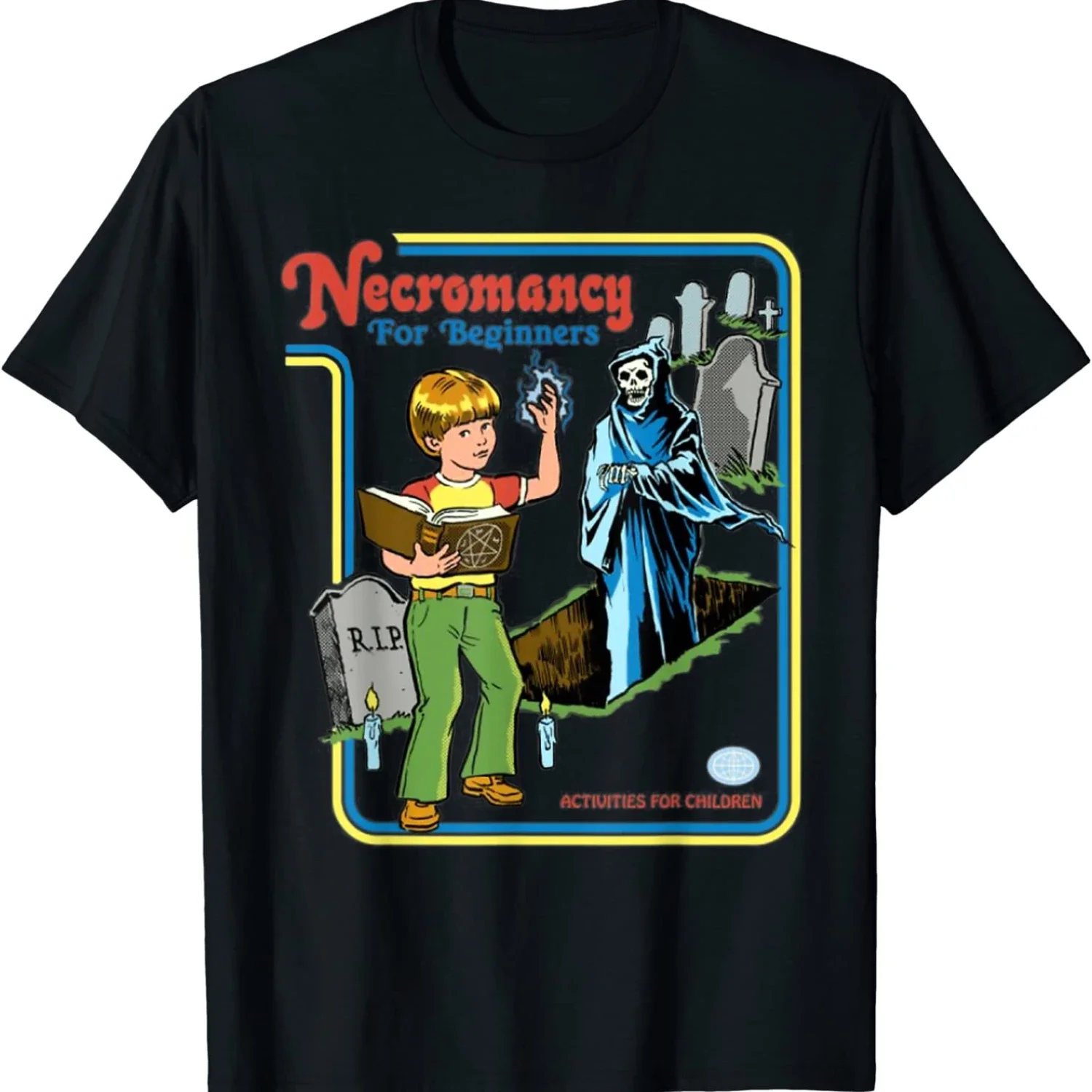 

Necromancy for Beginners. Kid Skeleton Death Halloween T-Shirt. Premium Cotton Short Sleeve O-Neck Mens T Shirt New S-3XL